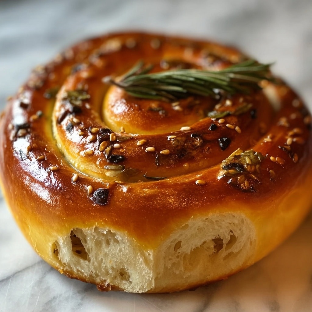 Rustic No Knead Rosemary Garlic Bread Recipe - Recipe Image