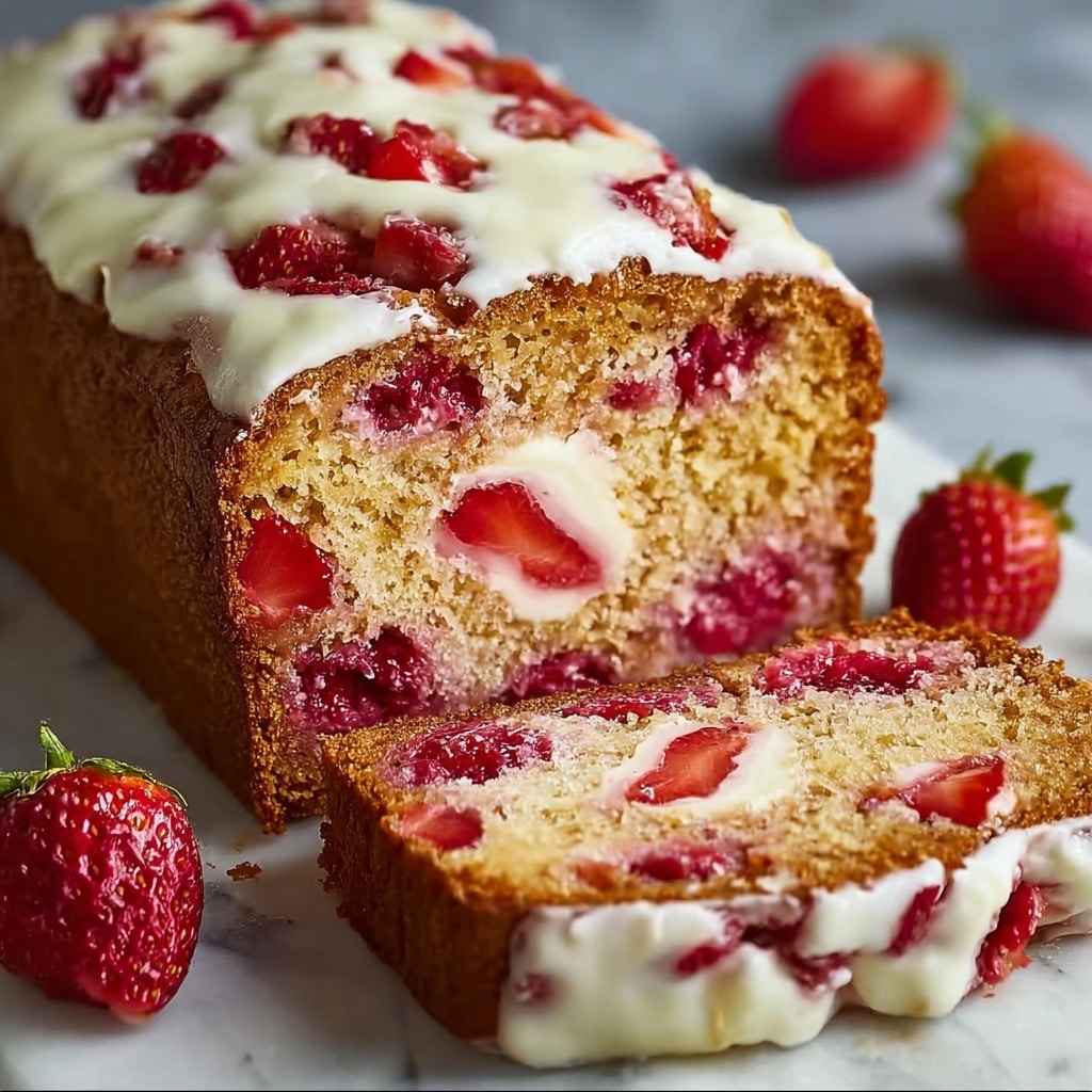 Sourdough White Chocolate Chip Strawberry Bread Recipe - Recipe Image