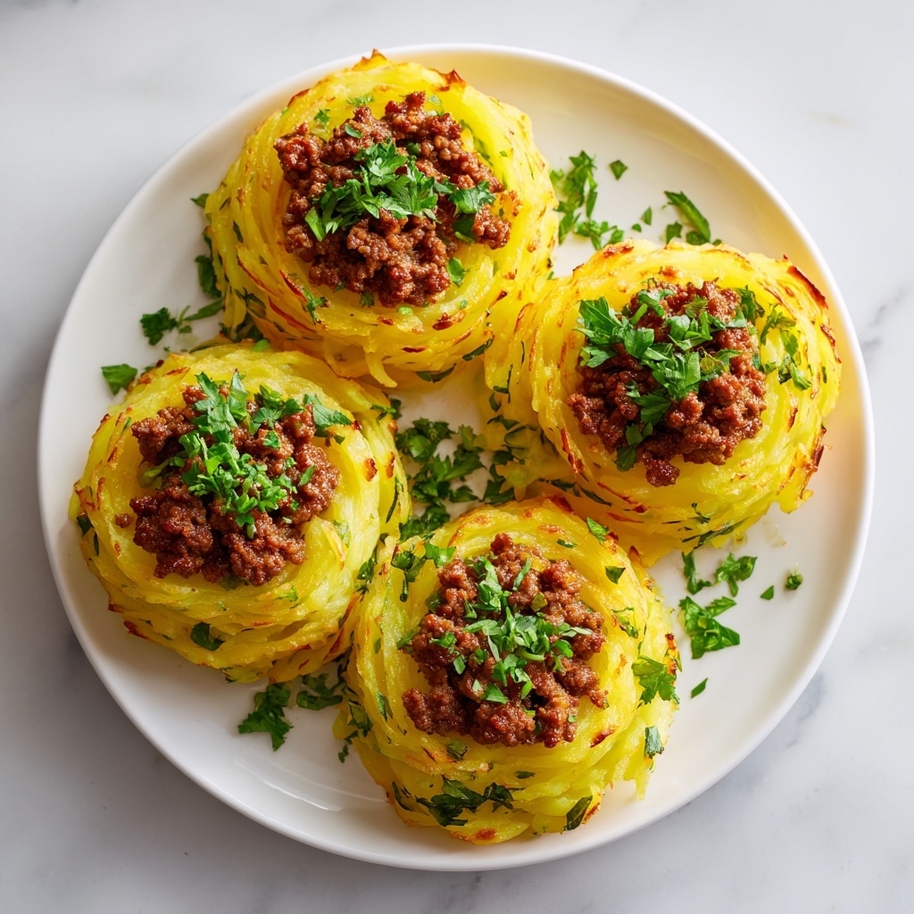 Stuffed Mashed Potato Nests Recipe