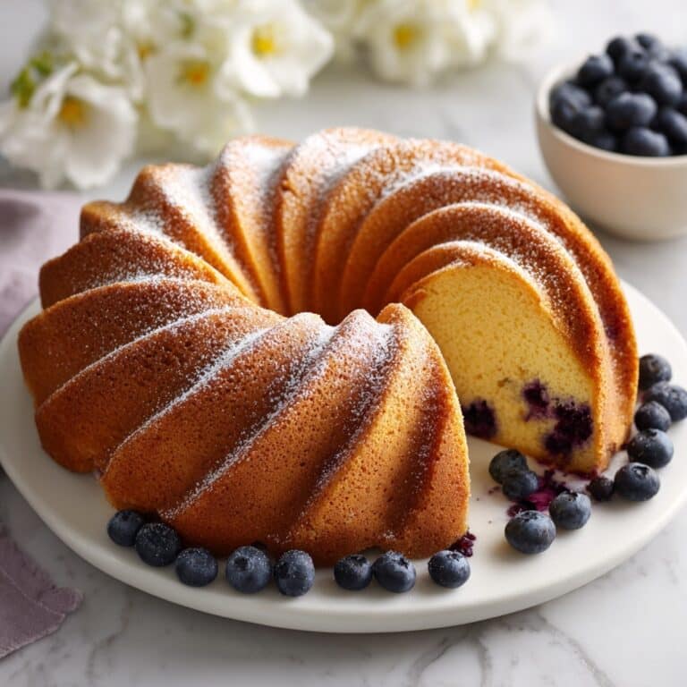 Blueberrylicious Sour Cream Bundt Cake Recipe