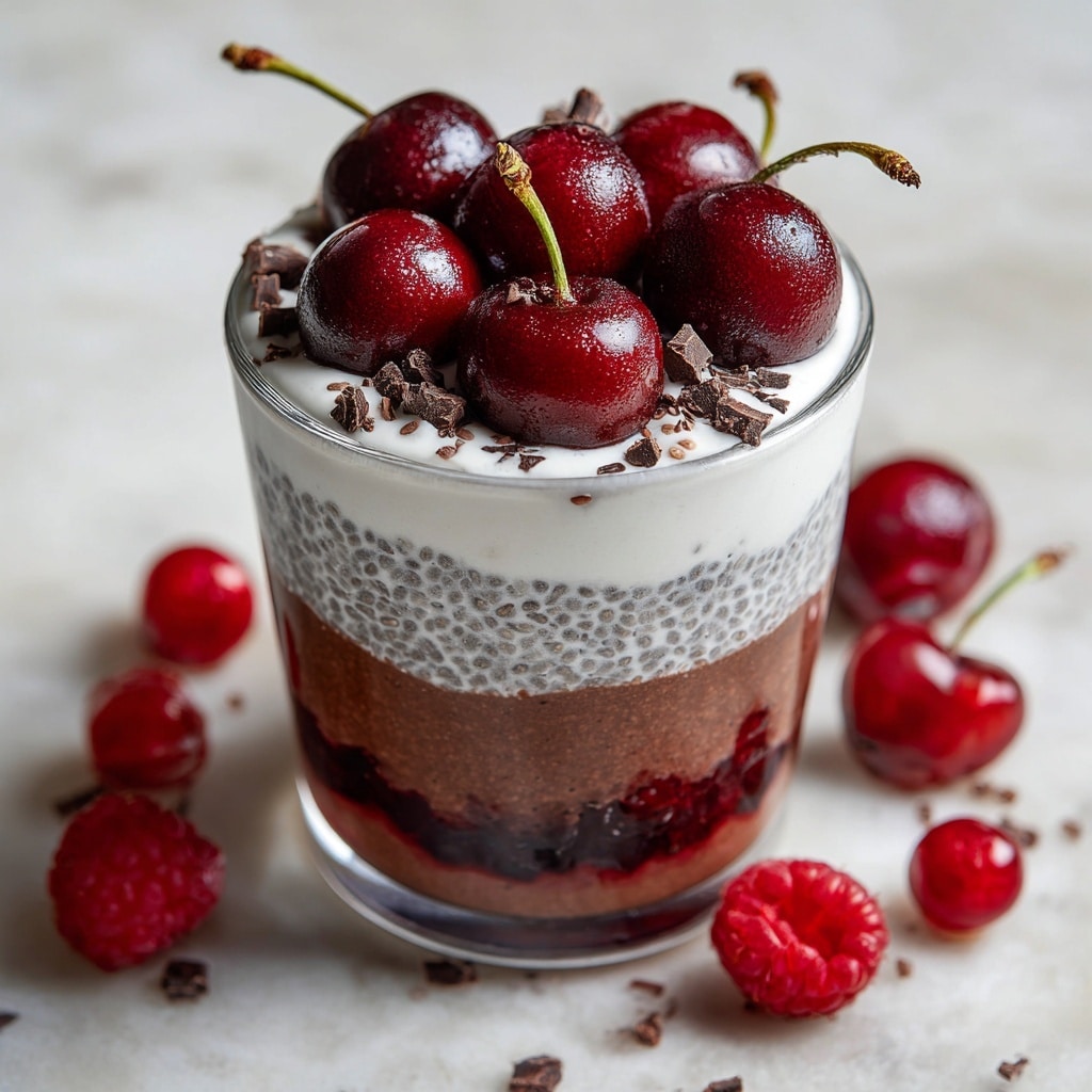 Layered Black Forest Overnight Oats Recipe