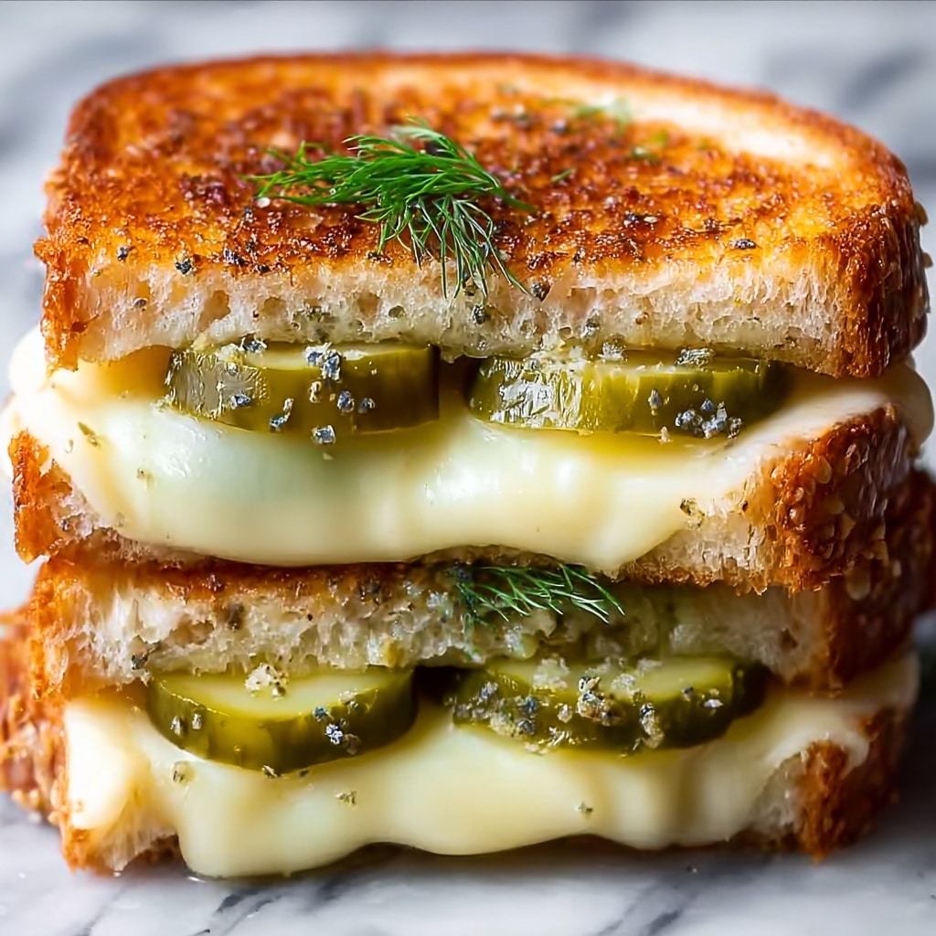 Dill Pickle Grilled Cheese Recipe - Recipe Image
