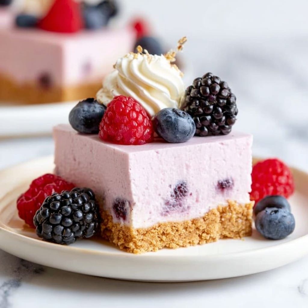 No-Bake Berry Cheesecake Recipe - Recipe Image