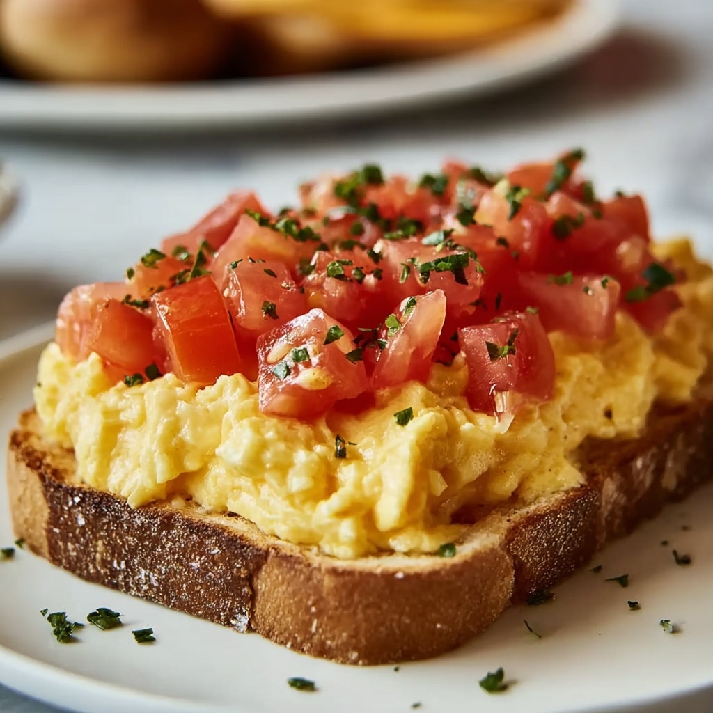 Spanish Hangover Breakfast: Catalan Tomato Bread with Scrambled Eggs Recipe - Recipe Image