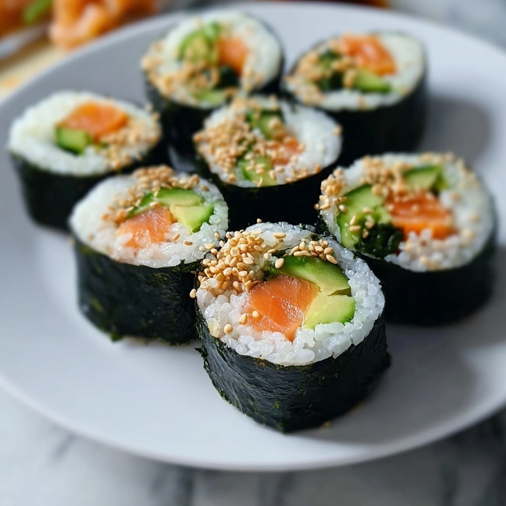 Easy Vegan Avocado Sushi Rolls Recipe - Recipe Image