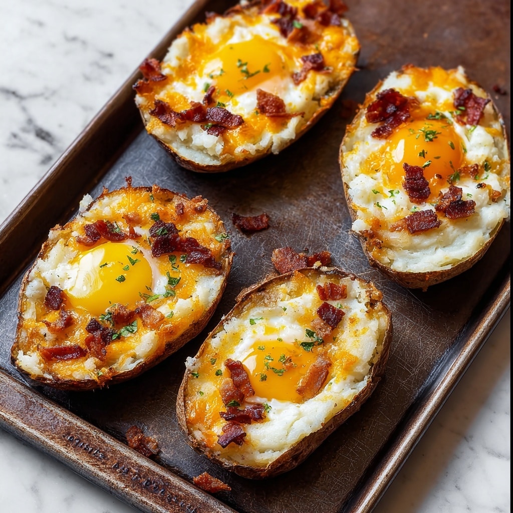 Twice Baked Loaded Breakfast Potatoes Recipe - Recipe Image