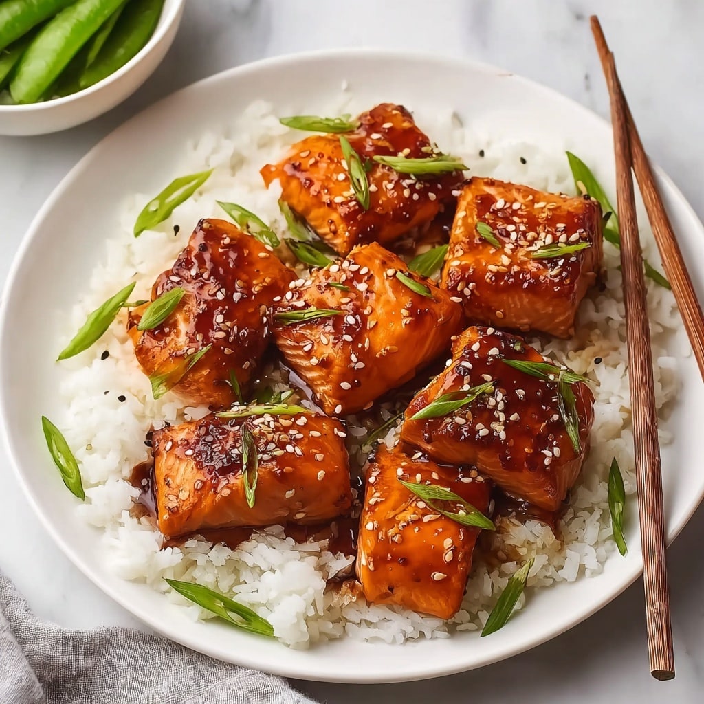 Honey Garlic Salmon Bites Recipe - Recipe Image