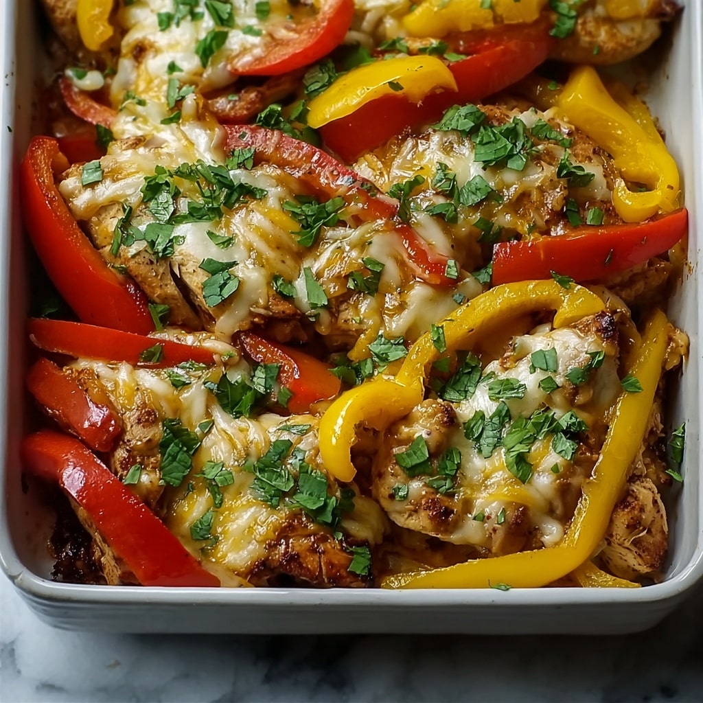 Cheesy Baked Fajita Chicken Recipe - Recipe Image