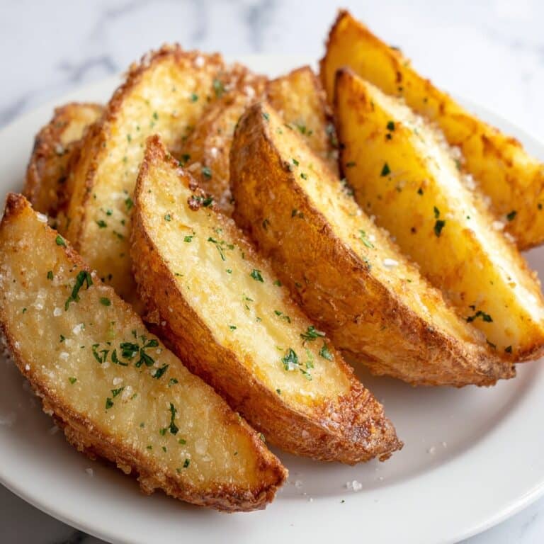 Baked Garlic Parmesan Potato Wedges Recipe