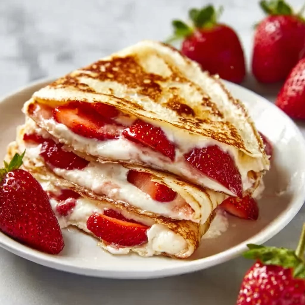 Decadent Strawberry Cheesecake Quesadillas Recipe - Recipe Image