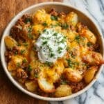Loaded Cheesy Taco Potato Bake Recipe