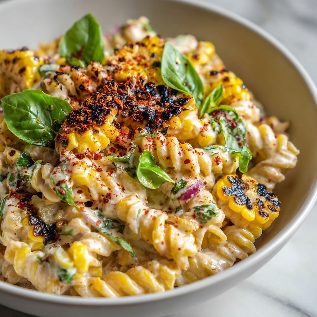 Creamy Street Corn Pasta Salad Recipe