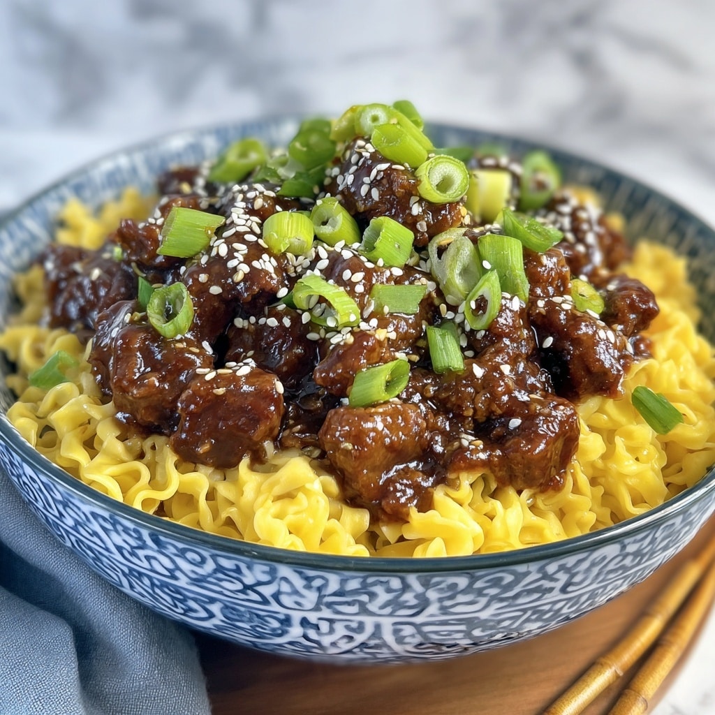 Honey Soy Crispy Beef and Noodles Recipe - Recipe Image