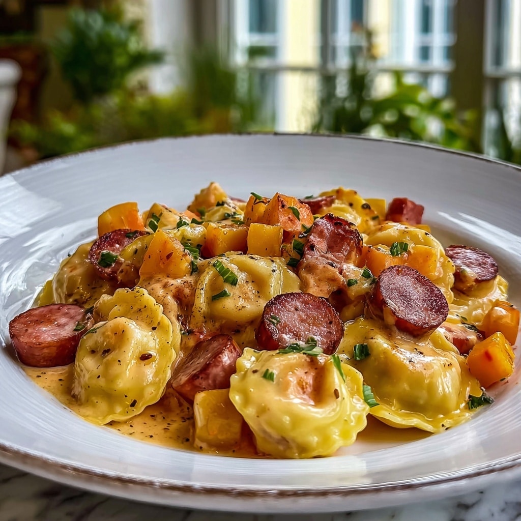 Crockpot Pierogi Casserole with Kielbasa Recipe - Recipe Image