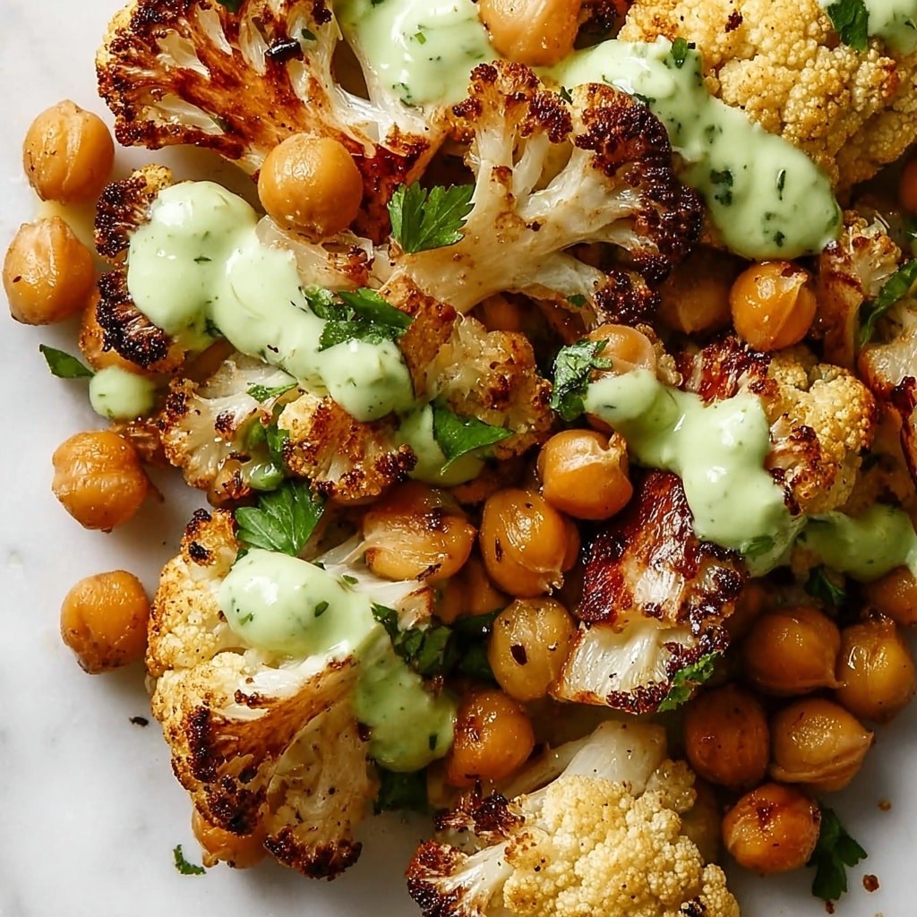 Roasted Cauliflower and Chickpeas with Herby Tahini Sauce Recipe - Recipe Image