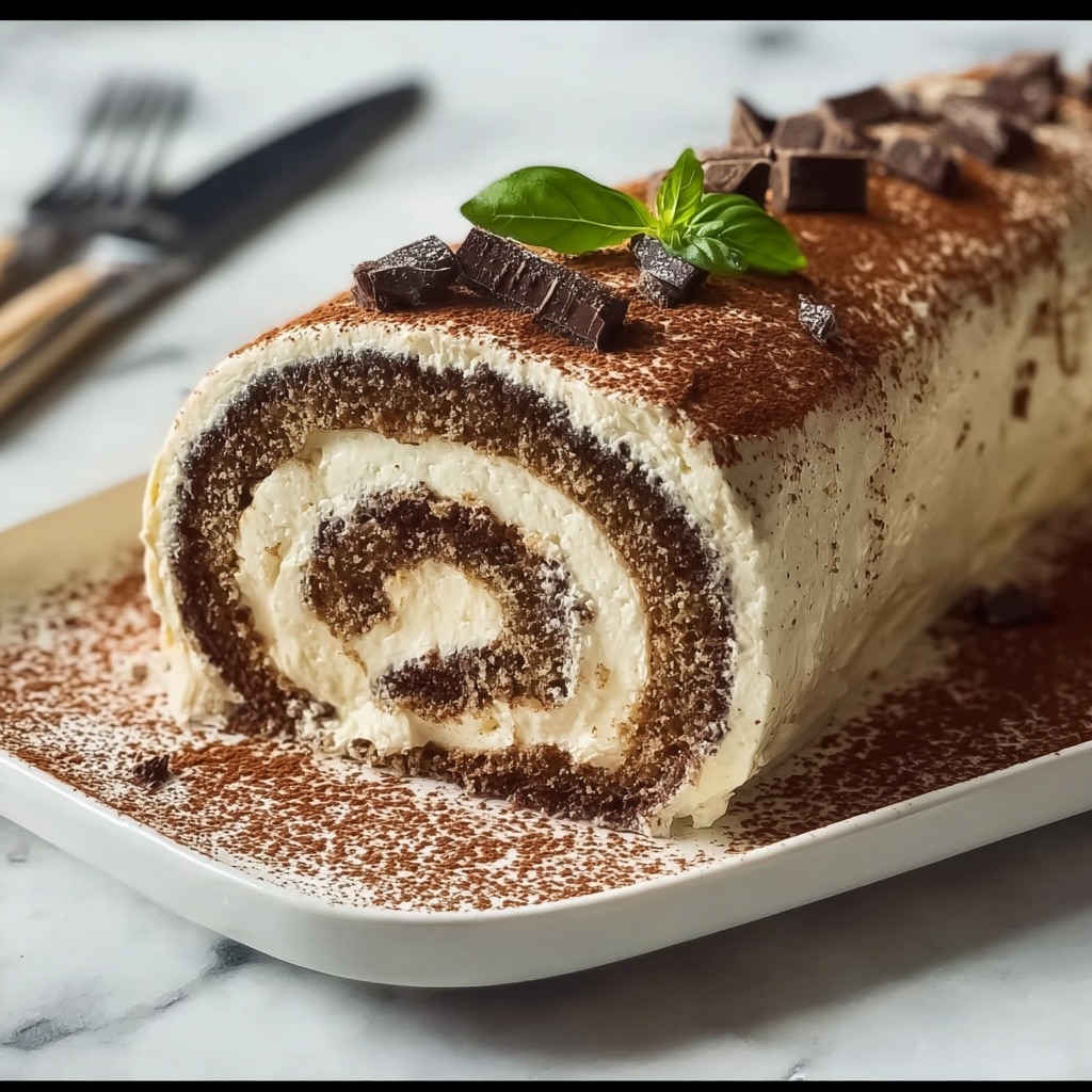Tiramisu Swiss Roll Recipe - Recipe Image