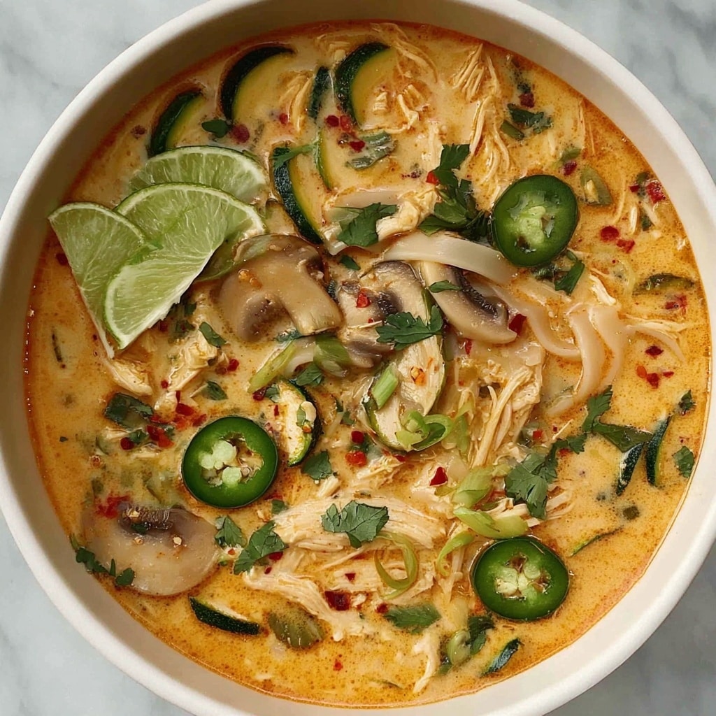 Easy Thai Chicken Curry Soup Recipe - Recipe Image