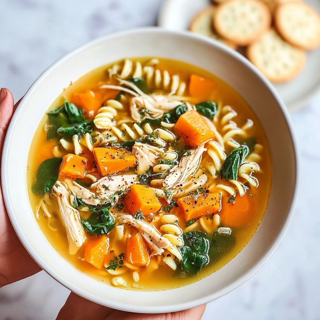 Sweet Potato Chicken Noodle Soup Recipe - Recipe Image