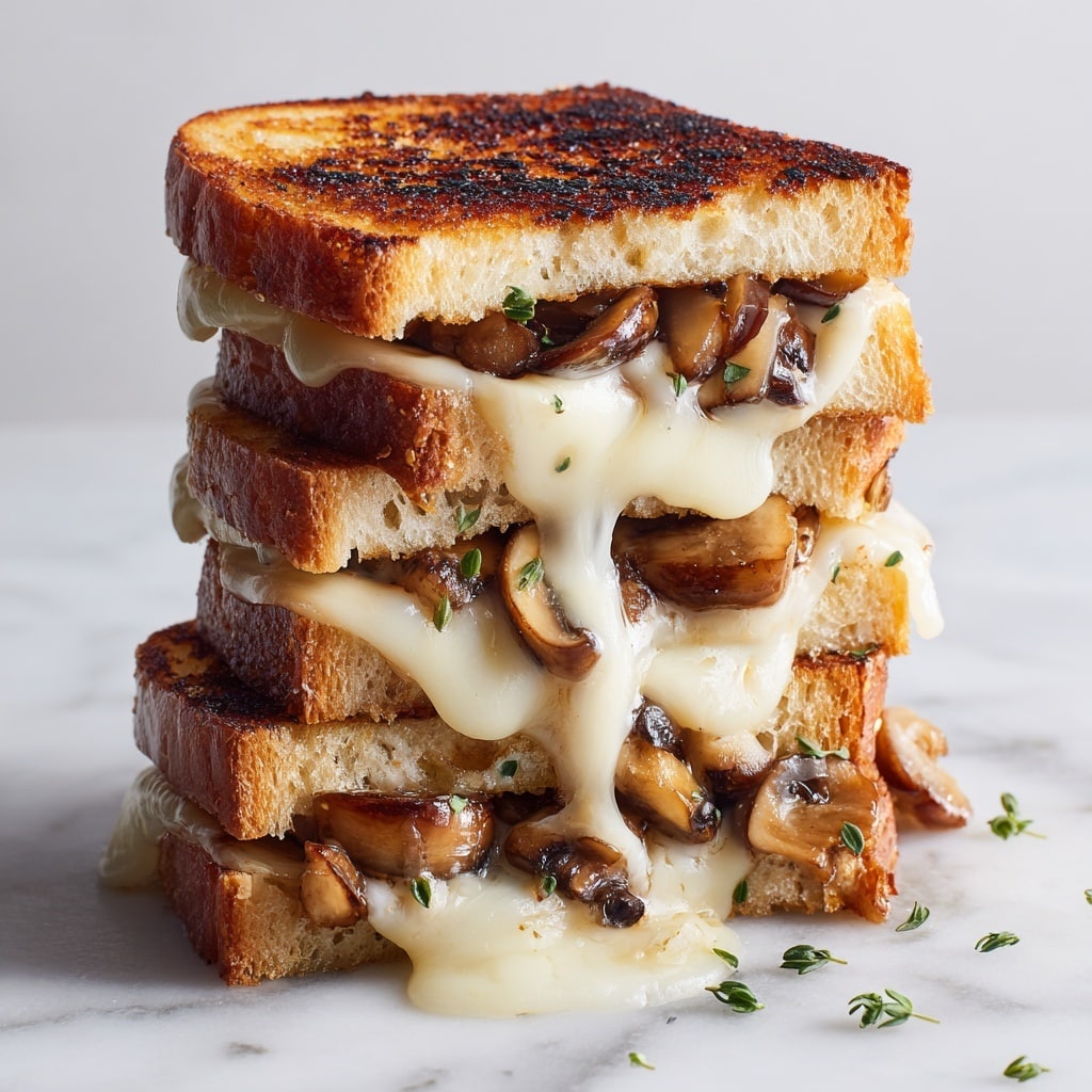 Mushroom Onion Gouda Grilled Cheese Recipe