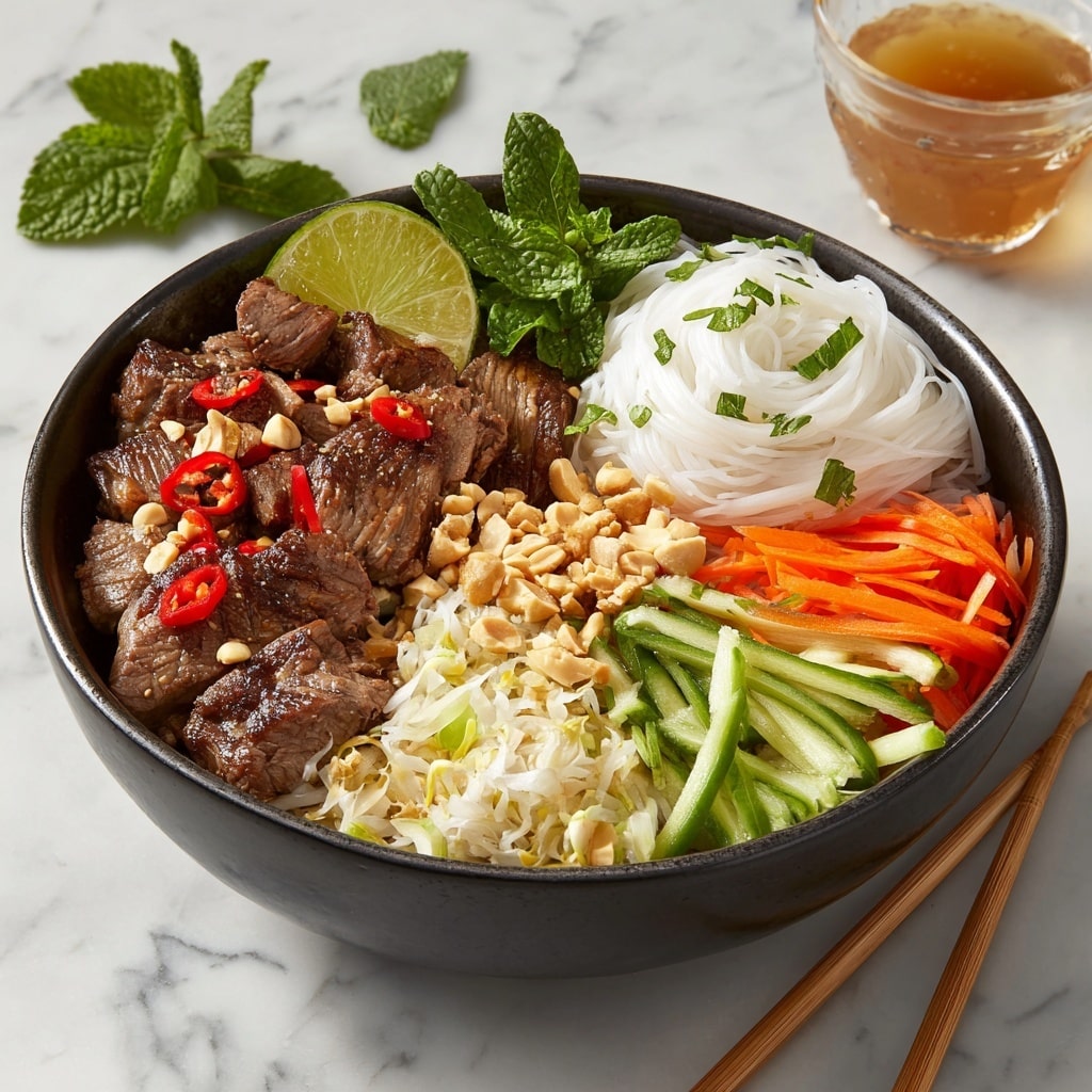 Vietnamese Vermicelli Noodle Salad Recipe - Recipe Image