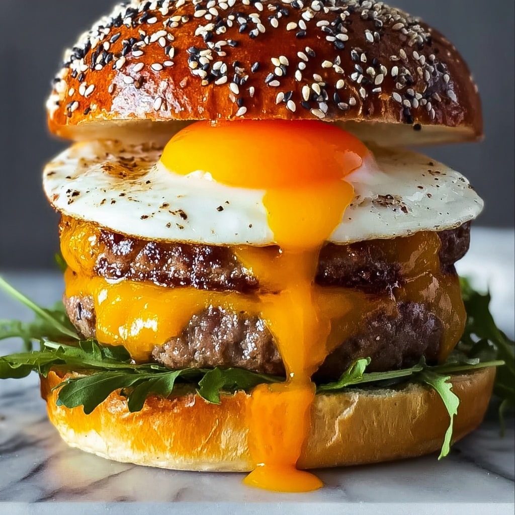 Burger with Fried Egg and Special Sauce Recipe - Recipe Image