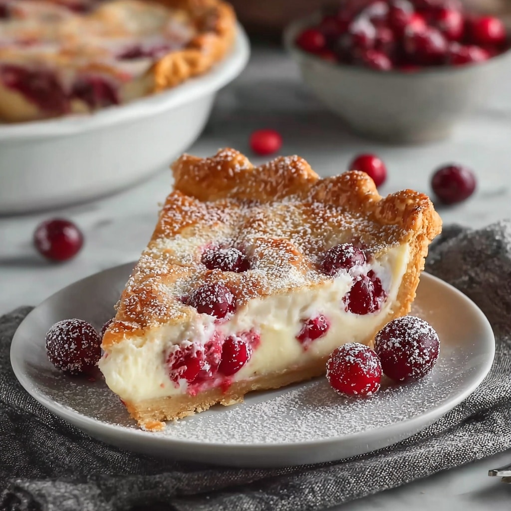 Cranberry Custard Pie Recipe - Recipe Image