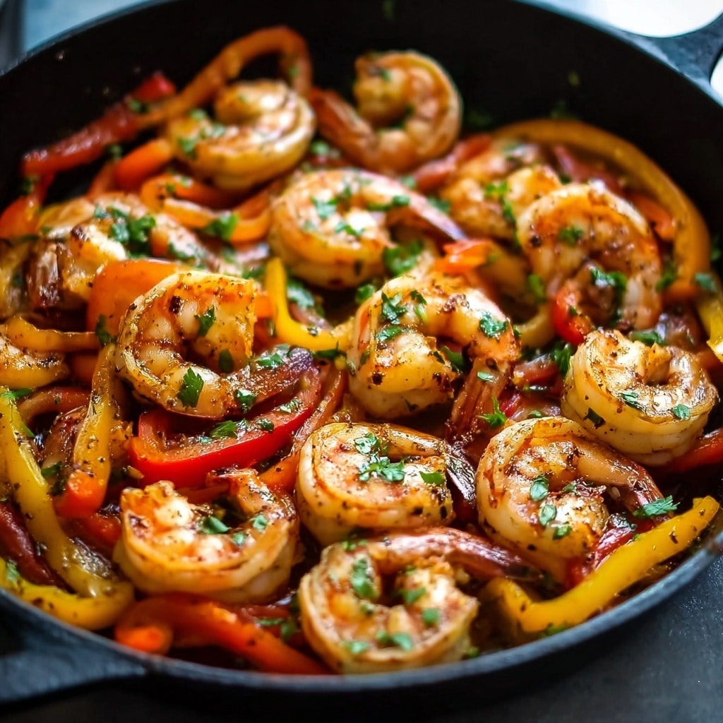 Shrimp Fajitas with Cajun Seasoning and Cilantro Recipe - Recipe Image