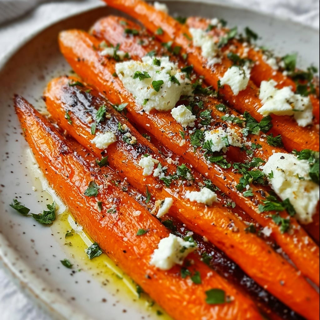 Roasted Carrots with Whipped Ricotta and Spiced Honey Drizzle Recipe - Recipe Image