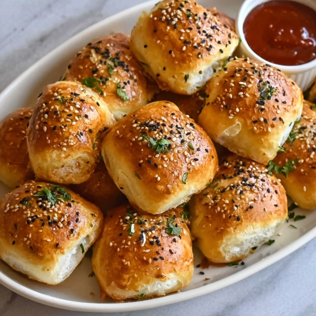 Oven Fried Feta Rolls with Chili Honey Recipe - Recipe Image