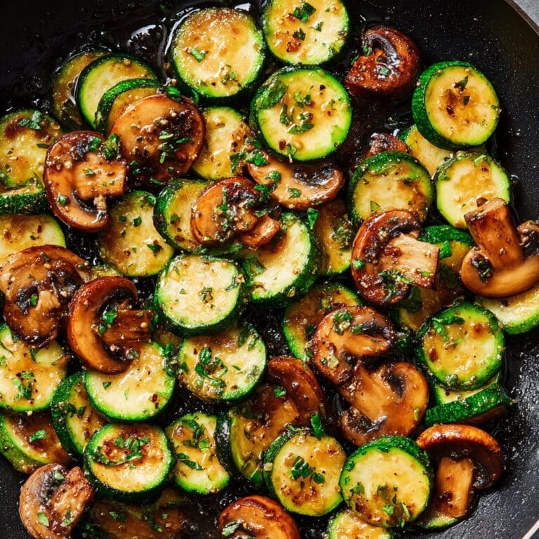 Garlic Herb Zucchini Mushrooms Recipe