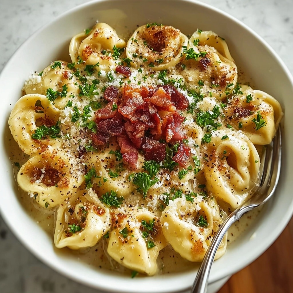 Creamy Tortellini Carbonara Recipe - Recipe Image