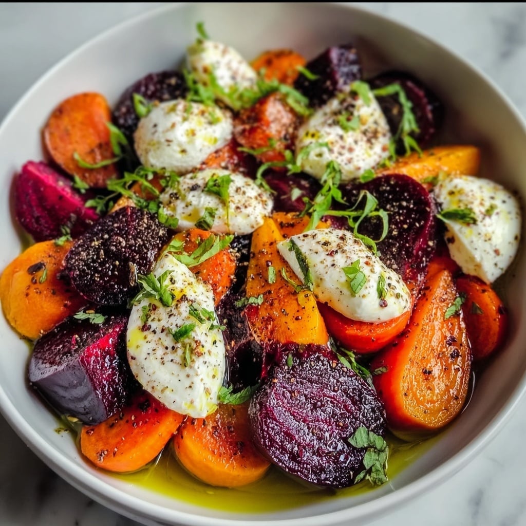 Roasted Beets and Carrots with Burrata Recipe - Recipe Image
