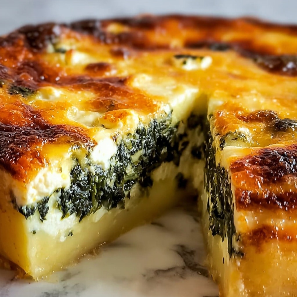 Spinach Egg Cheese Pie Recipe