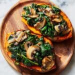 Creamy Mushroom and Spinach Stuffed Sweet Potatoes Recipe