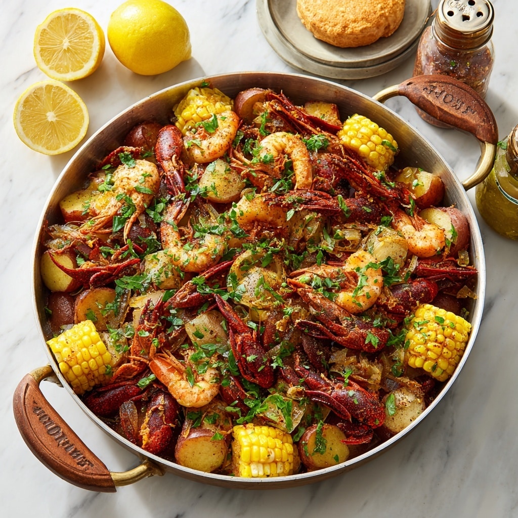 Stovetop Crawfish Boil with Garlic Butter Sauce Recipe