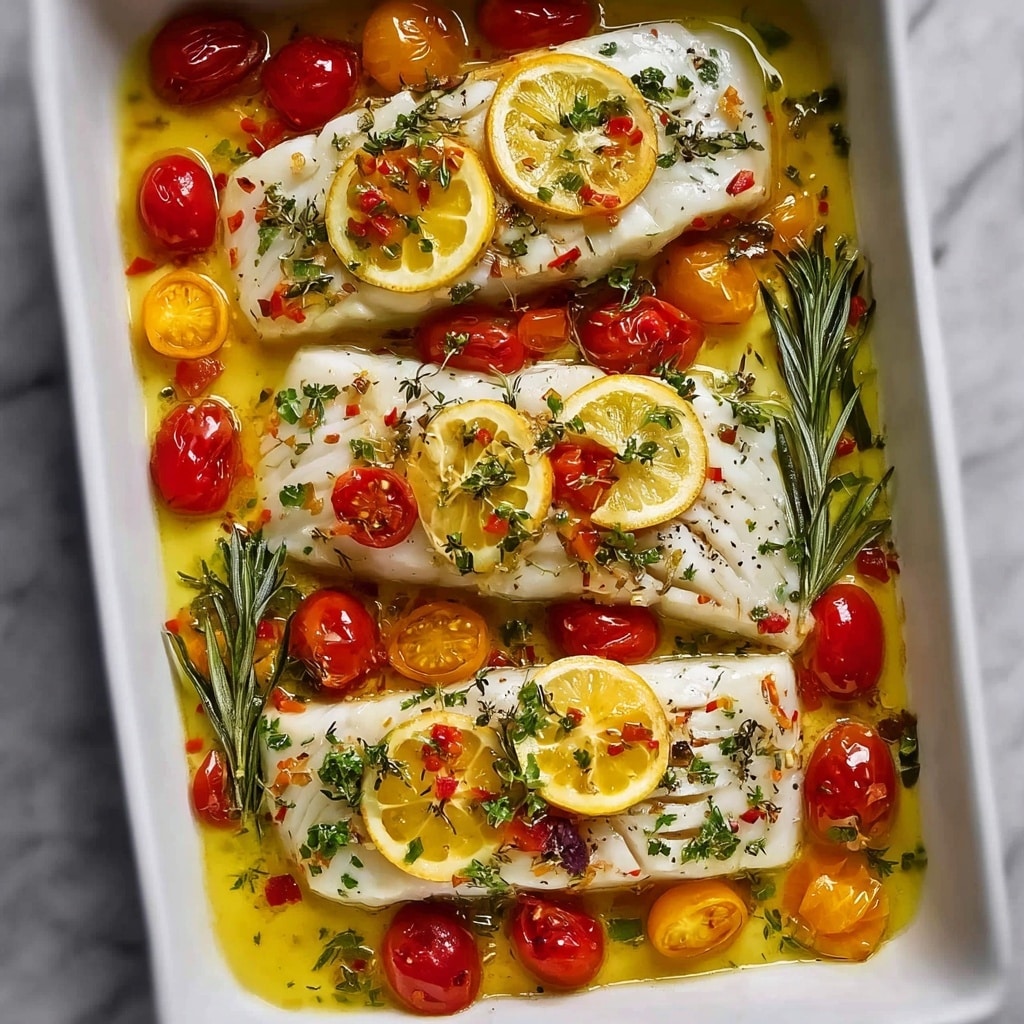 Easy Mediterranean Baked Fish Recipe - Recipe Image