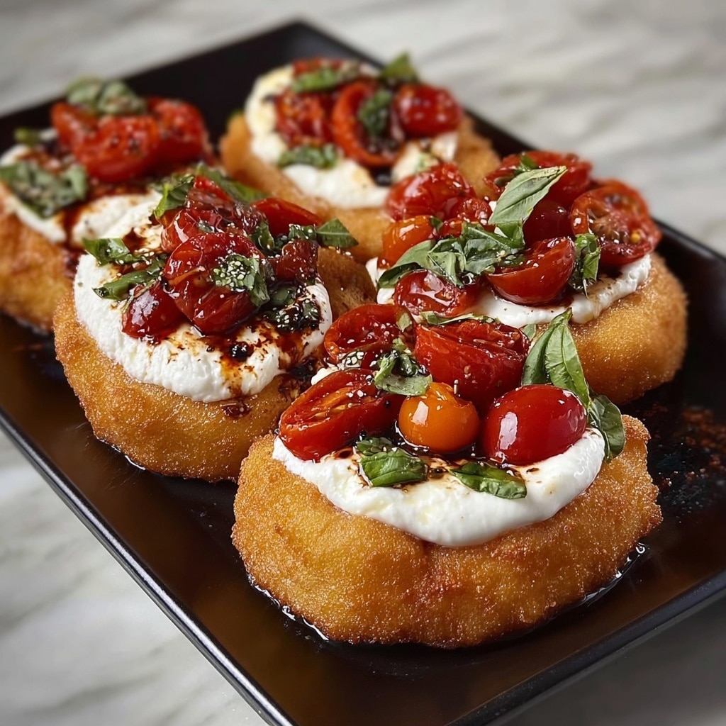 Italian Basil Chicken Cutlets with Tomato and Burrata Topping Recipe - Recipe Image