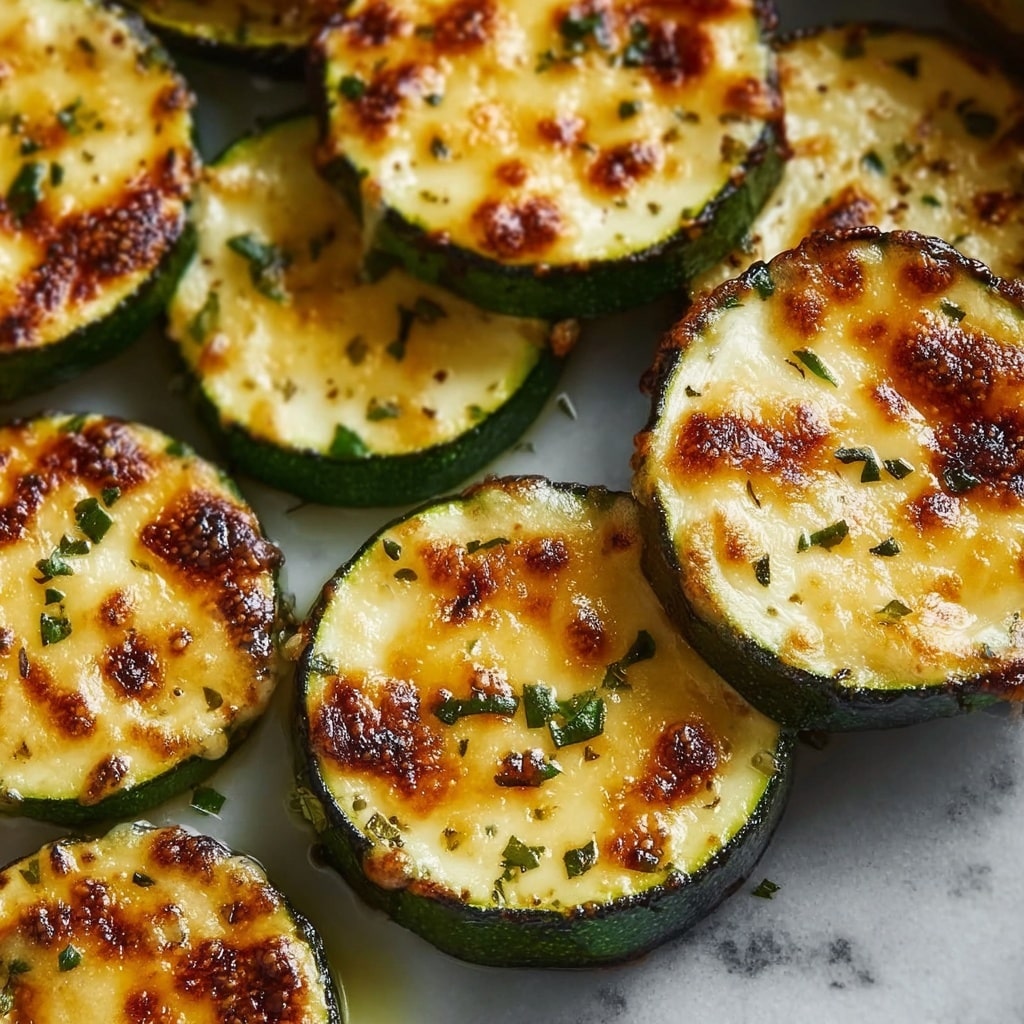 Cheesy Garlic Zucchini Steaks Recipe - Recipe Image