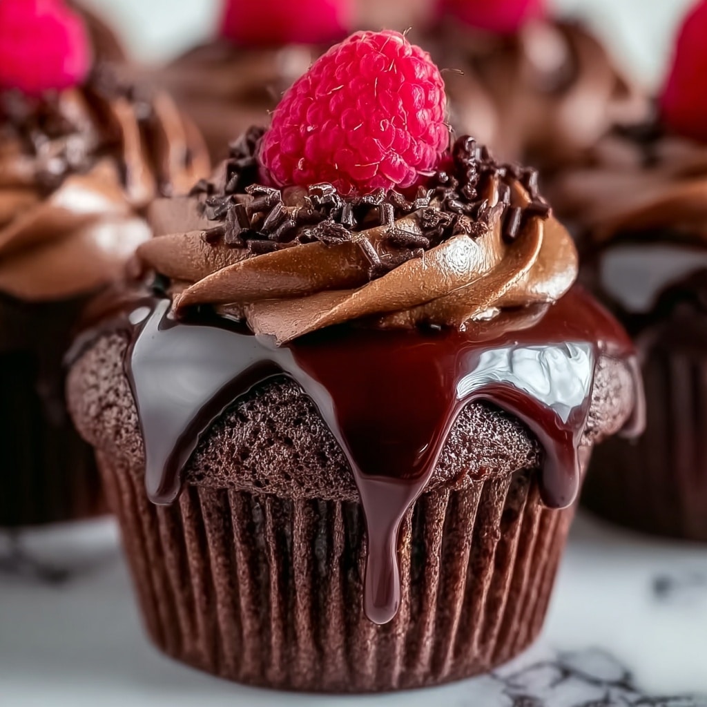 Irresistible Raspberry Chocolate Cupcakes Recipe - Recipe Image