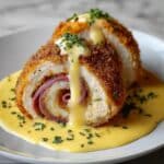 Crispy and Creamy Chicken Cordon Bleu with Dijon Sauce Recipe