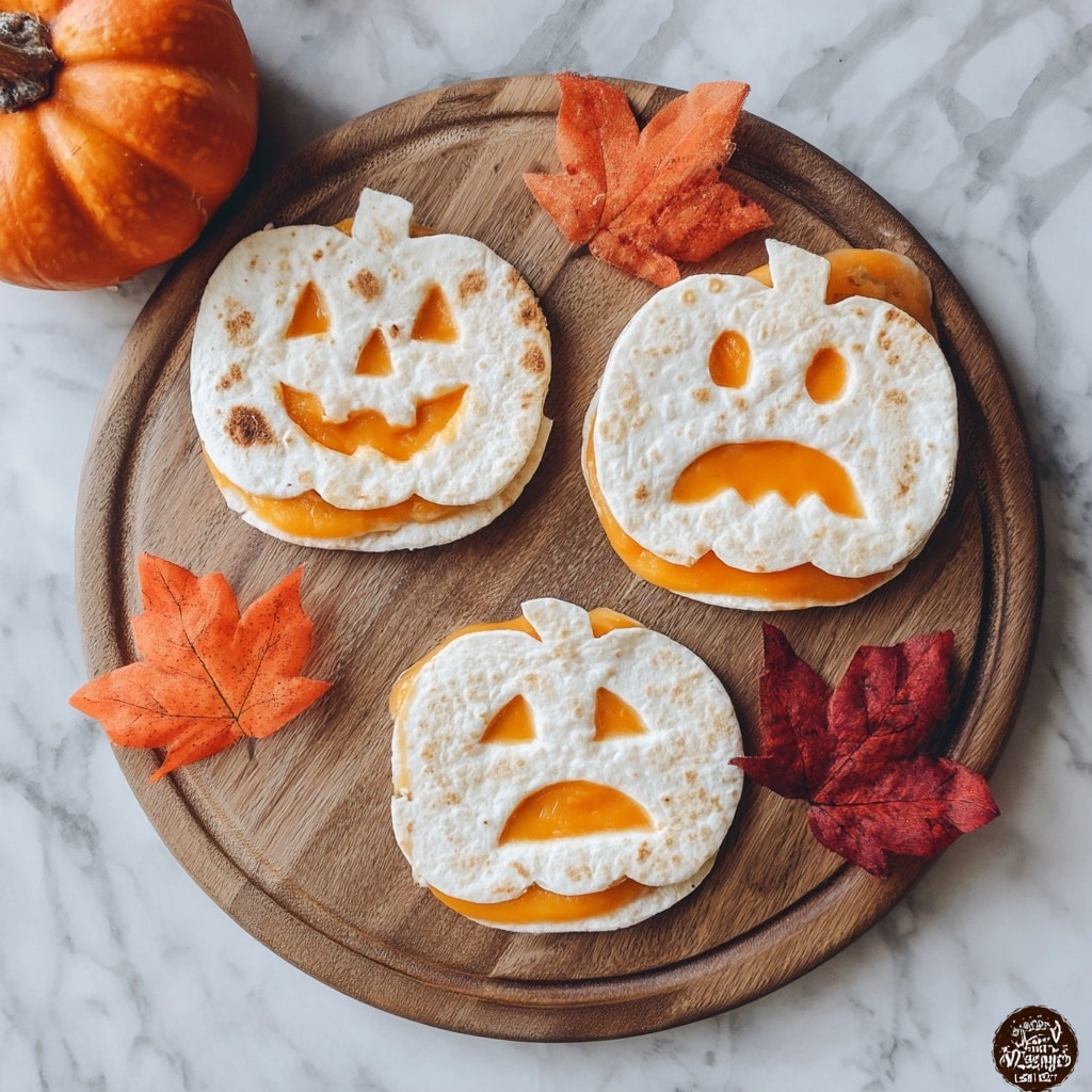 Jack-O'-Lantern Cheese Quesadillas Recipe