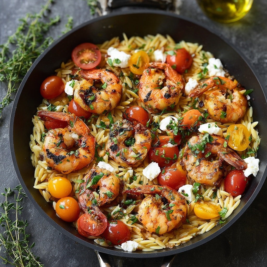 Greek Shrimp with Orzo and Feta Recipe