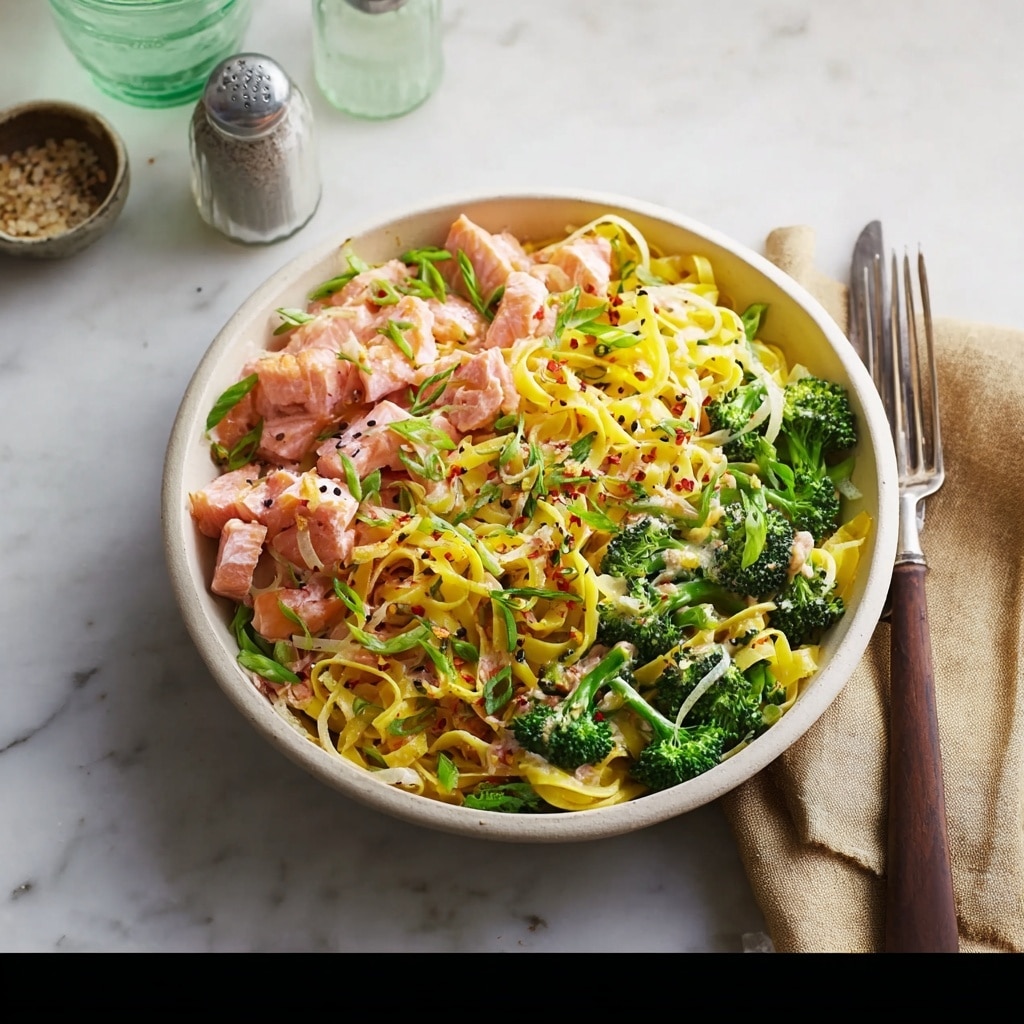 Creamy Pasta with Salmon and Broccoli Recipe