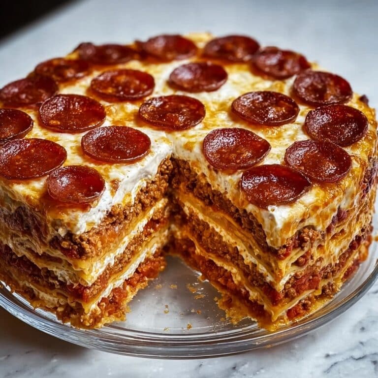 Pepperoni Pizza Layer Cake Recipe