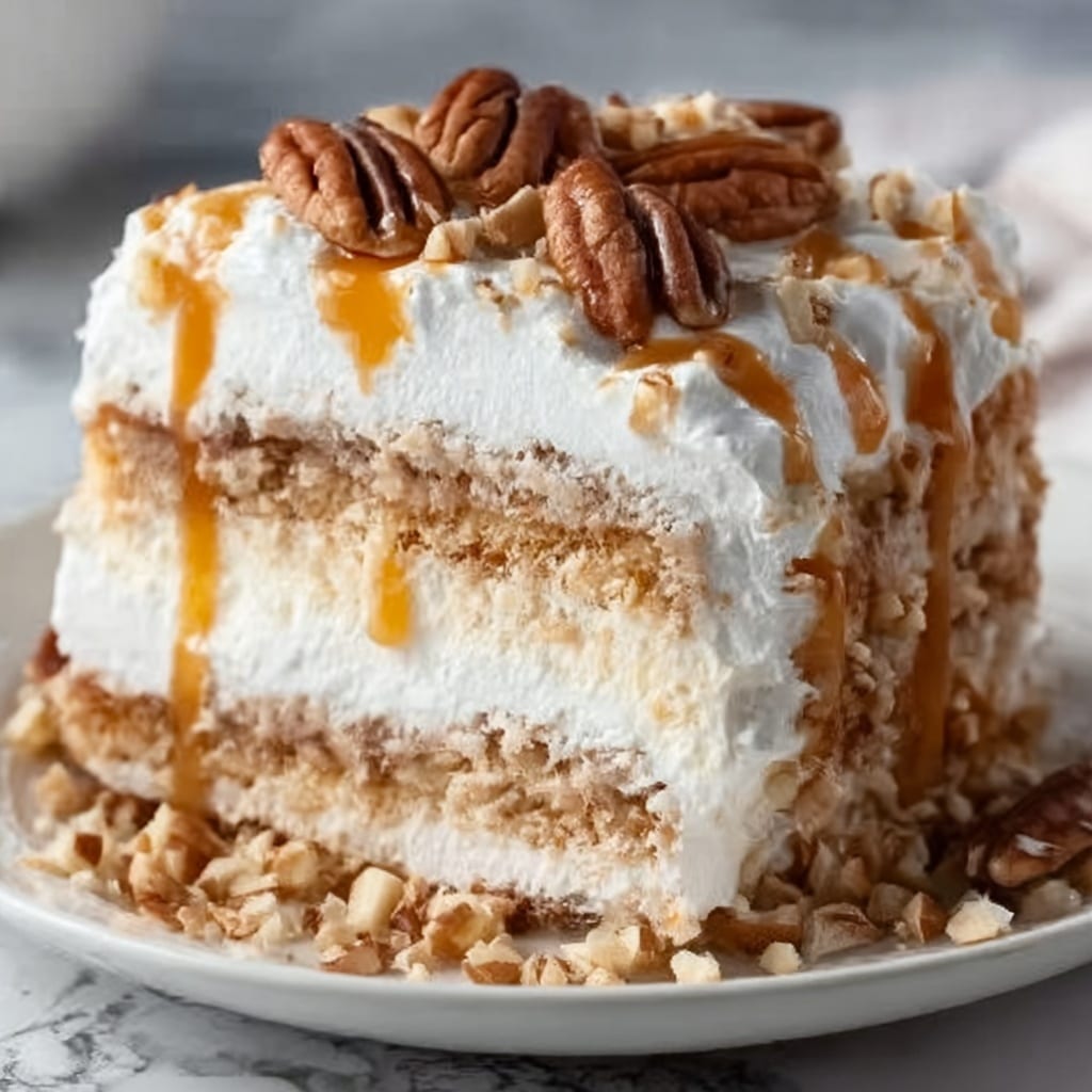 Decadent Butter Pecan Praline Poke Cake Recipe