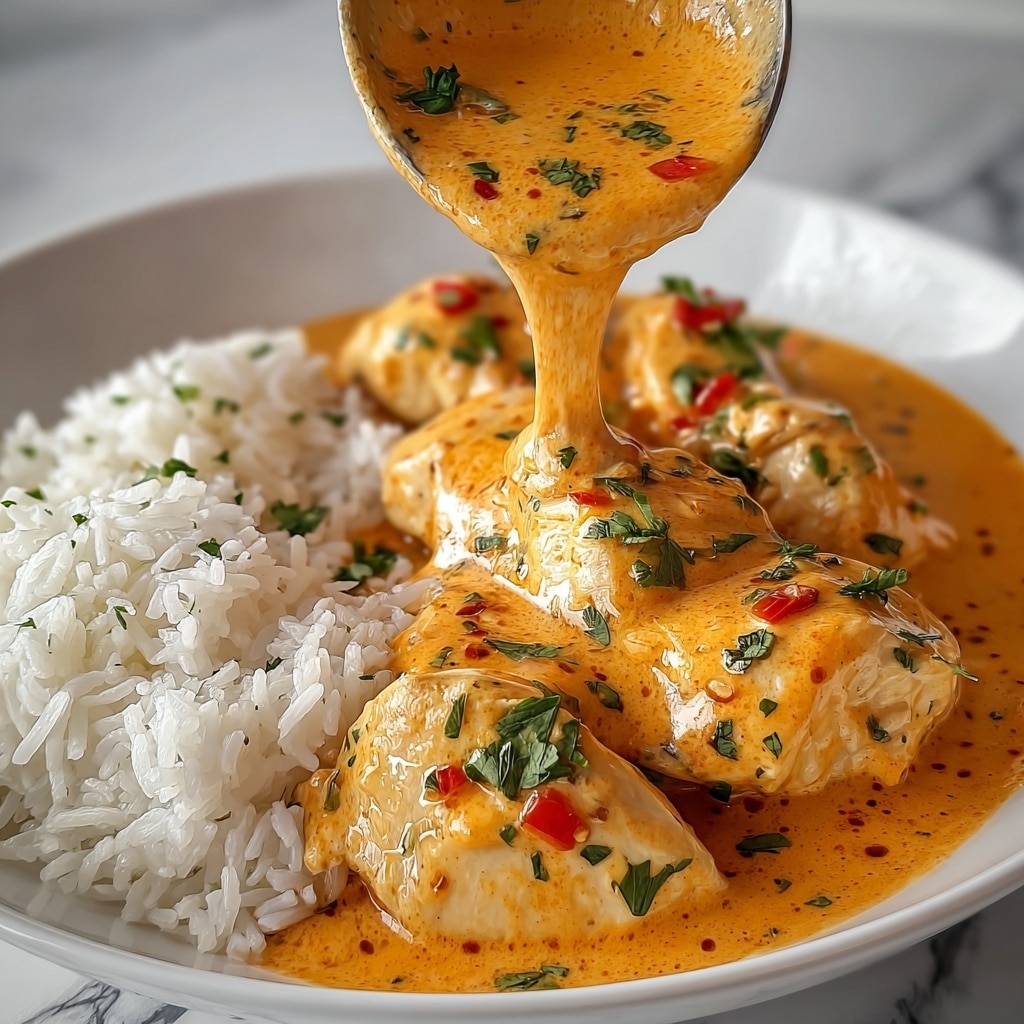Creamy Paprika Chicken with Tender Rice in a Velvety Sauce Recipe