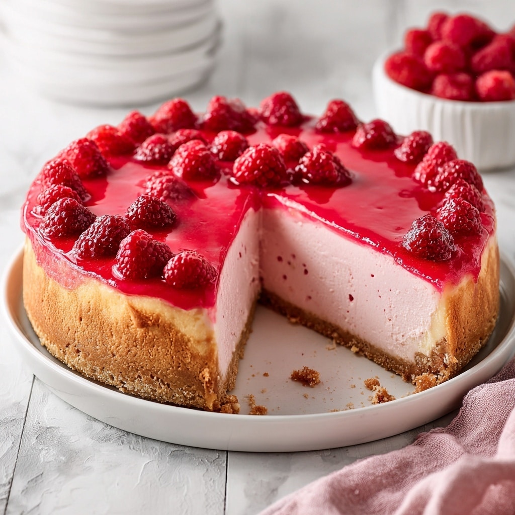 Easy Baked Raspberry Cheesecake Recipe