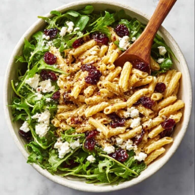 Feta Cranberry Rigatoni Salad with Lemon Vinaigrette Recipe