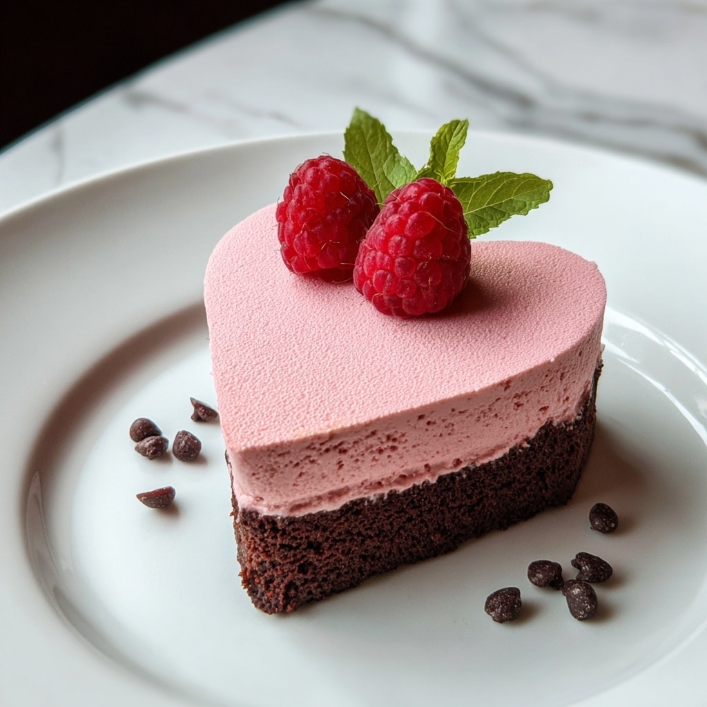 Heart-Shaped Raspberry Mousse with Brownie Base Recipe