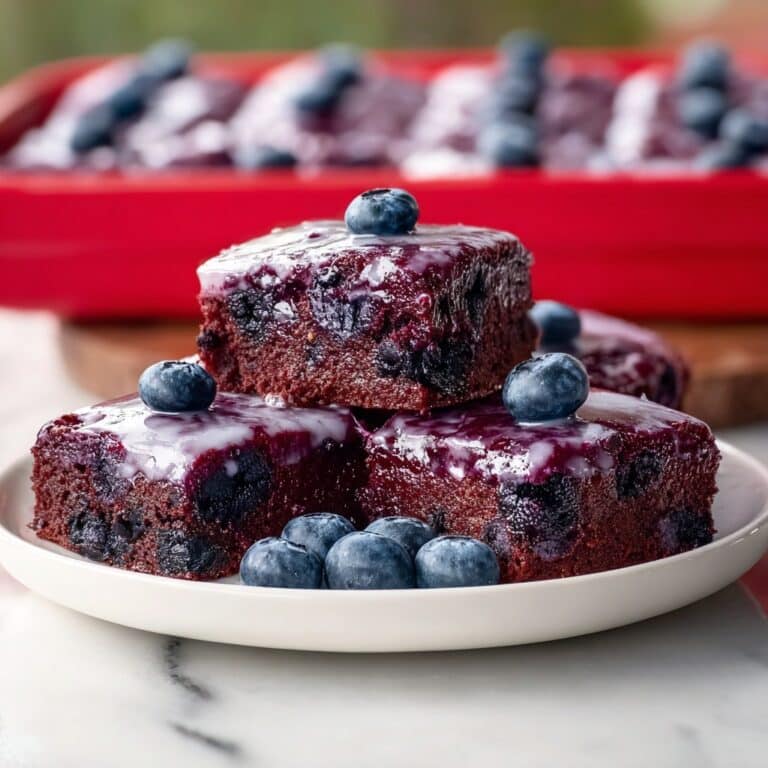 Glazed Blueberry Brownies Recipe